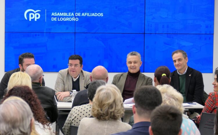  La asamblea de afiliados del Partido Popular de Logroño reelige a Conrado Escobar como presidente de la Junta Local