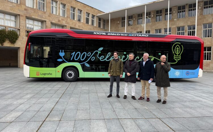  Logroño estrena su primer autobús 100% eléctrico
